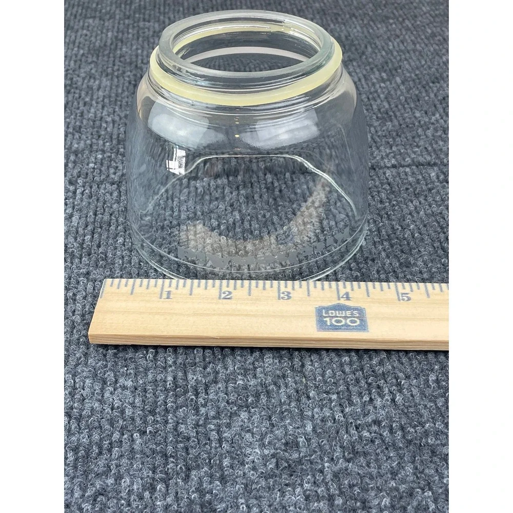 KitchenAid Burr Coffee Grinder Glass Jar Replacement with Black Lid Clear